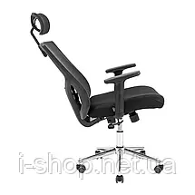 Крісло Richman Роджер Хром M-2 (Anyfix) Сітка чорна, фото 4