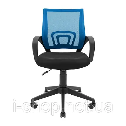 Крісло Richman Спайдер Ю Пластик Піастра Сітка чорна + синя, фото 2