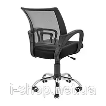 Крісло Richman Спайдер Ю Хром Піастра Сітка чорна + сіра, фото 4