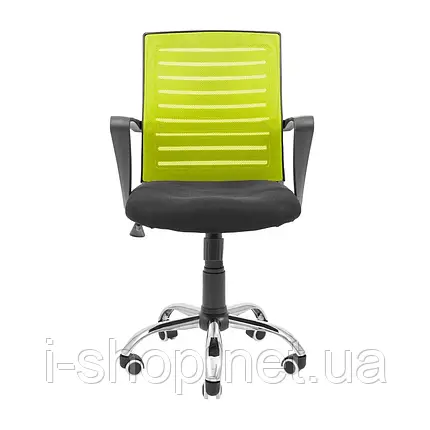 Крісло Richman Флеш Ю Хром М-1 (Tilt) Сітка чорна + зелена, фото 2
