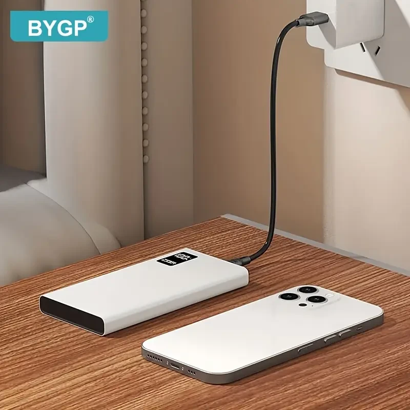 BYGP Power Bank 20000 mAh PD 20W – ультракомпактний зовнішній акумулятор з USB-C та швидкою зарядкою, фото 1