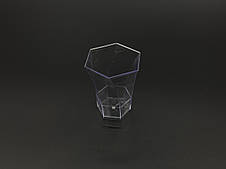 Десертниця шестикутна прозора. Набір 8 штук