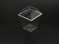 Десертниця з кришкою прозорий. (95х70х45мм) Набір 8 штук 200мл