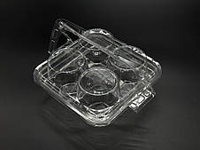 Коробка переноска для кексів, мафинів. 4 відсіки розміром 65х90мм. Набір 10шт