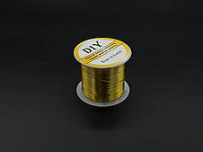 Мідний дріт для виготовлення прикрас. Колір золото. 0,3мм 100м