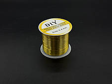 Мідний дріт для виготовлення прикрас. Колір золото. 0,4мм 100м