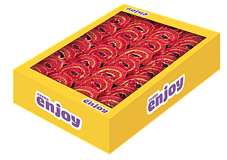 Тістечко бісквітне Рулет малиново-фісташковий 1,1кг TM Really ENJOY