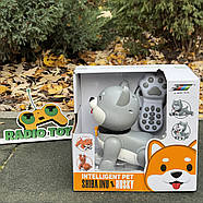 Інтерактивна Собачка на радіокеруванні “Hasky ” сірий | Собака на пульті керування | Песик-робот на радіоуправлінні, фото 8