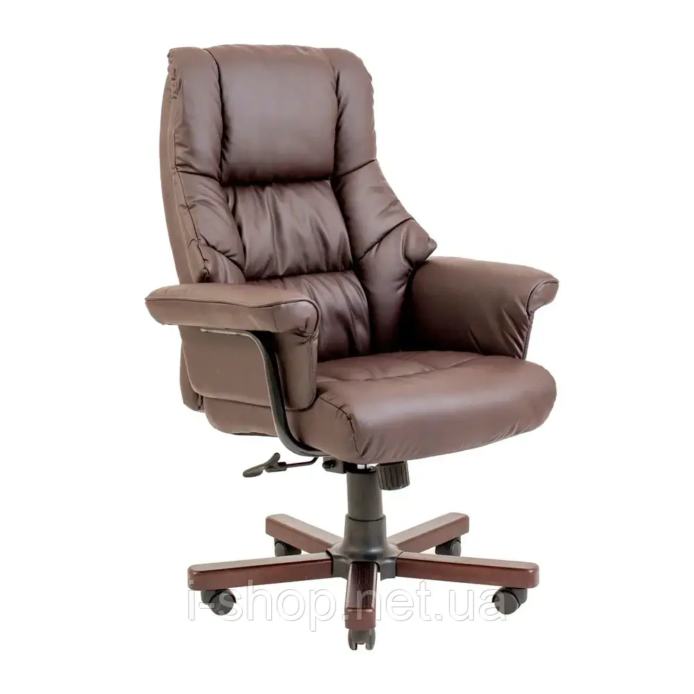 Крісло Richman Конгрес Вуд M-2 Широкий (Anyfix Wide) Шкіра Люкс Коричнева