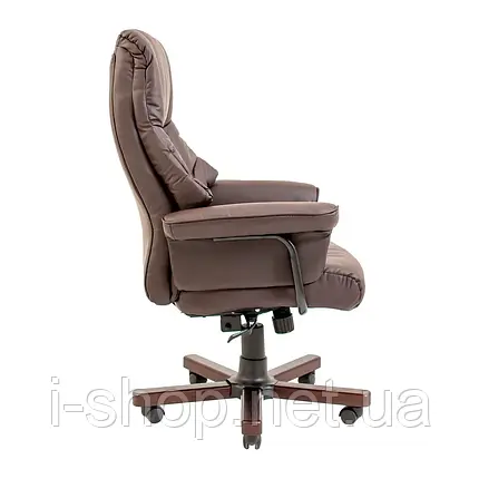 Крісло Richman Конгрес Вуд M-2 Широкий (Anyfix Wide) Шкіра Люкс Коричнева, фото 2