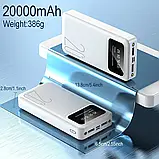 Портативний Power Bank 20000 мАг, 5В/2А, Дві USB-розетки для iOS/Android телефонів, фото 4