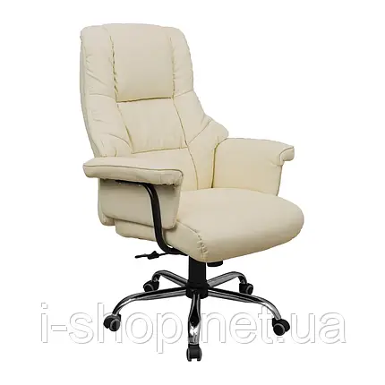 Крісло Richman Конгрес Хром M-2 Широкий (Anyfix Wide) Білий, фото 1