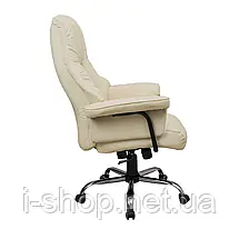 Крісло Richman Конгрес Хром M-2 Широкий (Anyfix Wide) Білий, фото 3