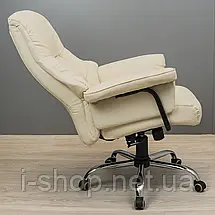 Крісло Richman Конгрес Хром M-2 Широкий (Anyfix Wide) Білий, фото 4