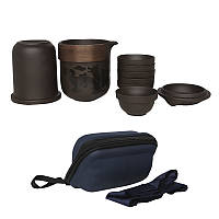 Дорожній чайний набір Lesko CX-2351 Dragon and Phoenix у сумці, 7 предметів, фото 6