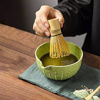 Набір для чаю матча Lesko 3125 Green – японський чайний набір із вінчиком, ситом і чашкою, фото 4