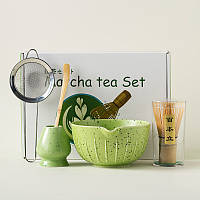 Набір для чаю матча Lesko 3125 Green – японський чайний набір із вінчиком, ситом і чашкою, фото 8