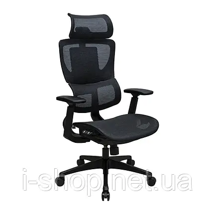 Крісло Richman Ерготекс Пластик Synchro Сітка Чорна, фото 1