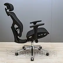 Крісло Richman Ергостар Хром Synchro Сітка Чорна, фото 4