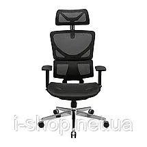 Крісло Richman Ерговік Хром Synchro Сітка Чорна, фото 2