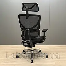 Крісло Richman Ерговік Хром Synchro Сітка Чорна, фото 5