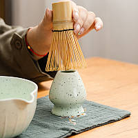 Набір для чаю матча Lesko 3125 Mint Green – японський чайний набір із вінчиком, ситом і чашкою, фото 5