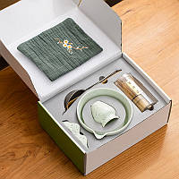 Набір для чаю матча Lesko 3125 Mint Green – японський чайний набір із вінчиком, ситом і чашкою, фото 7