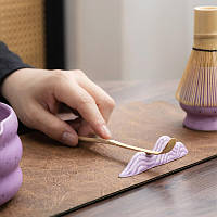 Набір для чаю матча Lesko SD5458 Purple з вінчиком, ситом і чашею — японська чайна церемонія, фото 5