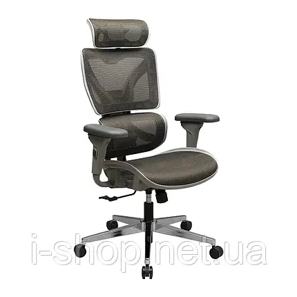 Крісло Richman Перфоманс Хром Synchro Сітка Сіра, фото 1