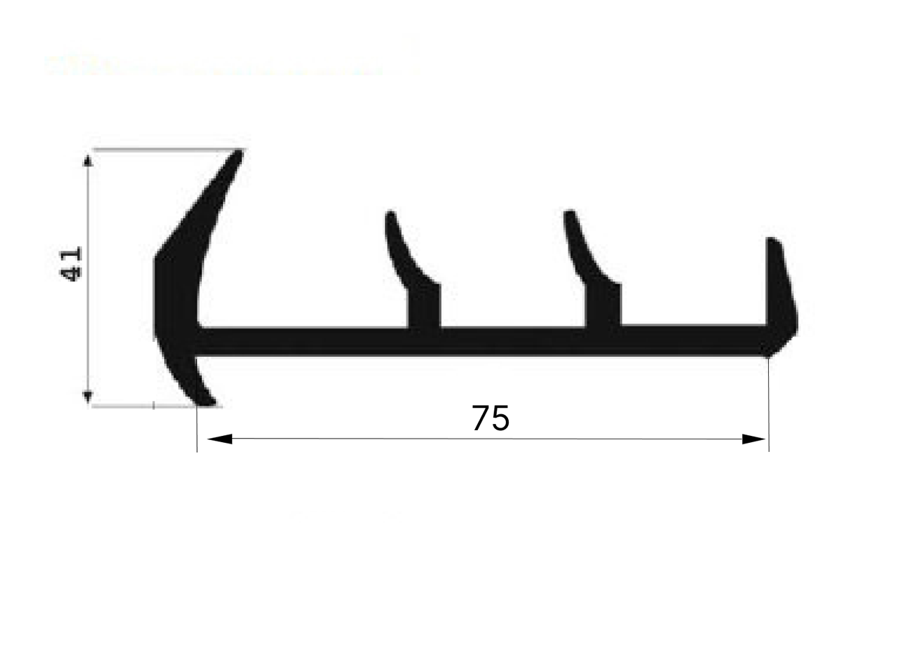 Гумовий профіль Alta, 75 мм, фото 1