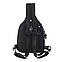 Сумка-рюкзак міні, стильна жіноча текстильна сумочка, молодіжний міський компактний рюкзачок слінг анти-злодій, чорний Код 00-0755, фото 6
