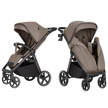 Прогулянкова коляска CARRELLO Bravo SL Deluxe CRL-5520 (2025) з амортизацією, великим капюшоном