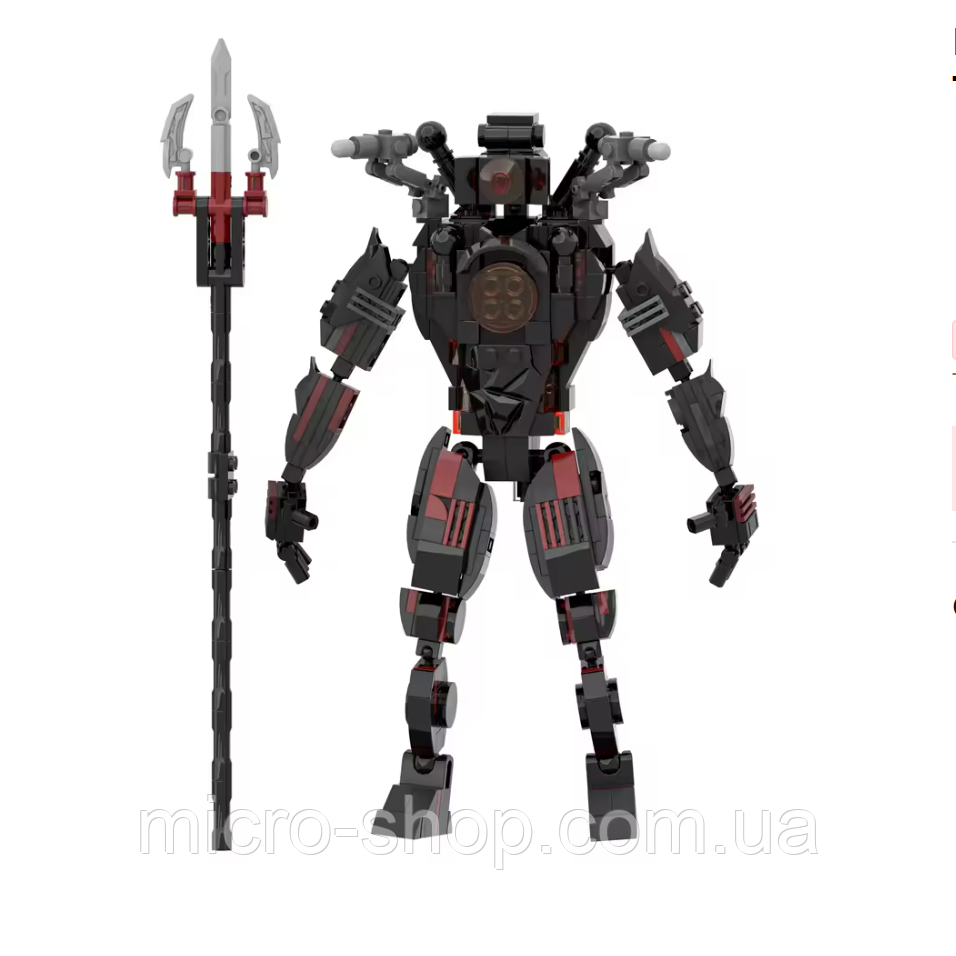 Конструктор титан Мікрофон мен зі Cкiбiдi Туалет biochemical microphone man 473 деталі, фото 1