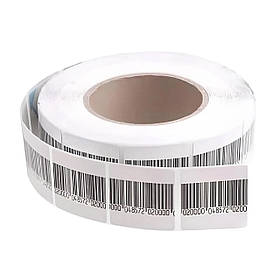 Протикрадіжна етикетка з штрих кодом. Протикрадіжні радіочастотні етикетки. Протикрадіжна наклейка квадратна 1000 шт / рулон