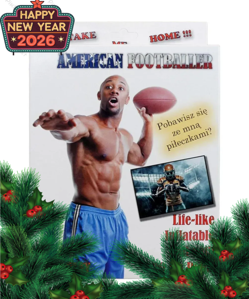 Веселий подарунок другу на Новий рік: надувна лялька "American Footballer", зріст 165 см, 20 см пеніс