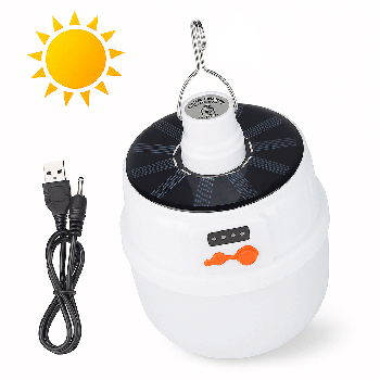 Кемпінговий ліхтар на сонячній батареї 5W, BL 2022, з USB / Акумуляторний світильник для кемпінгу / Підвісна лампа з крючком