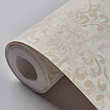 Шпалери вінілові на флізеліні 0.53 × 10.05 м Marburg 58652, бежеві — для спальні, вітальні, коридору, фото 3