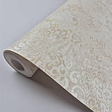 Шпалери вінілові на флізеліні 0.53 × 10.05 м Marburg 58652, бежеві — для спальні, вітальні, коридору, фото 2