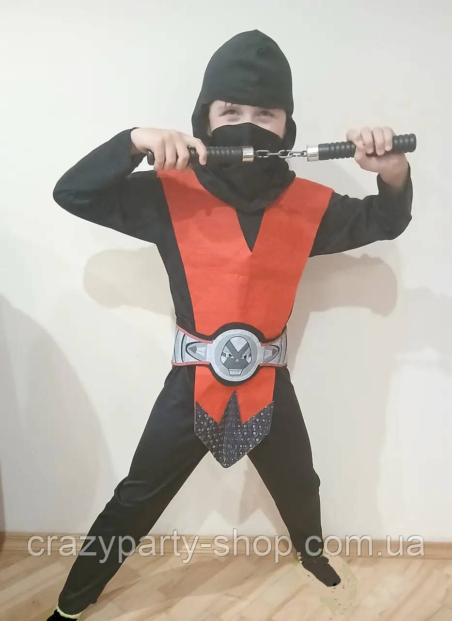 Детский карнавальний костюм Ніндзя 128-130 см б/в, фото 1