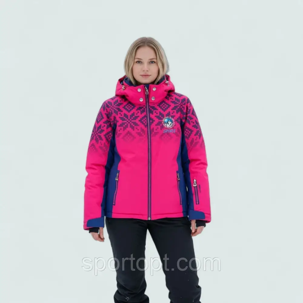 Жіноча гірськолижна куртка 58922 рожева, фото 1