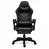 Крісло комп'ютерне (геймерське) з підставкою для ніг Homart GC-220 чорний (9929), фото 2