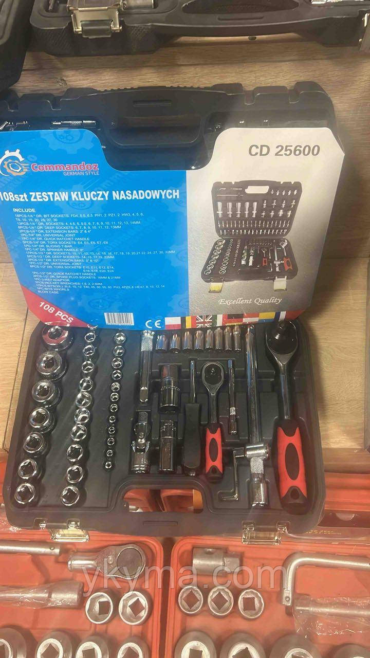 Набір інструментів Commandoz108 ел Польща + металеві застібки, фото 1