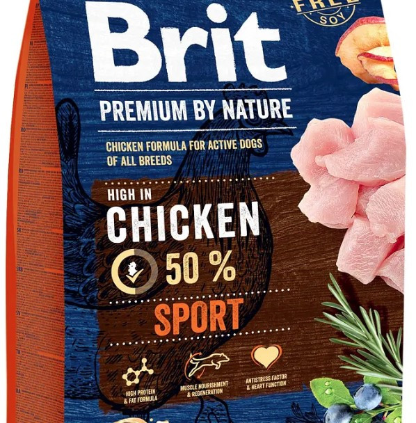 Brit Premium Sport 750г корм для собак (курка 50%)