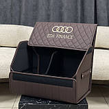 Преміум органайзер у багажник з індивідуальною вишивкою, коричневий, 50 см, фото 4