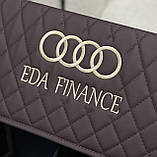 Преміум органайзер у багажник з індивідуальною вишивкою, коричневий, 50 см, фото 5