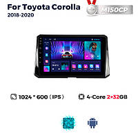 Штатна магнітола Toyota Corolla (E21) (2018-2020) M150 (2/32 Гб), HD (1024x600) GPS