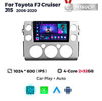 Штатна магнітола Toyota FJ Cruiser (2006-2020) M160 (2/32 Гб), HD (1024x600) GPS CarPlay