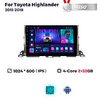 Штатна магнітола Toyota Highlander 3 (XU50) (2013-2018) M150 (2/32 Гб), HD (1024x600) GPS