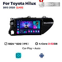 Штатна магнітола Toyota Hilux 8 (AN120, AN130) (2015-2022) M150 (2/32 Гб), HD (1024x600) GPS CarPlay