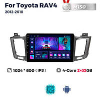 Штатна магнітола Toyota RAV4 4 (XA40) (2012-2018) M150 (2/32 Гб), HD (1024x600) GPS